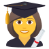 👩‍🎓 woman student display on JoyPixels